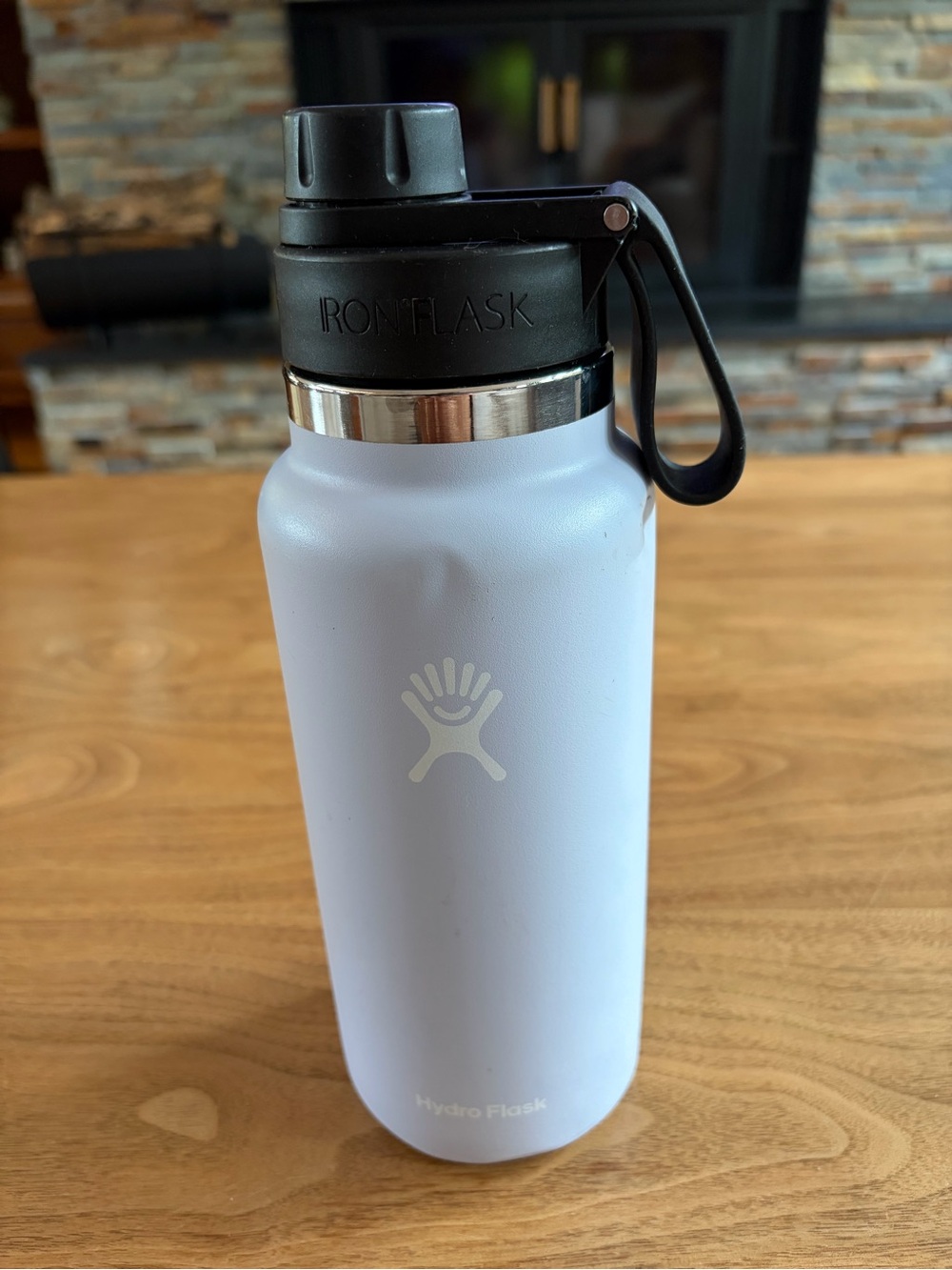 Hydro Flask Gray Insulated Water Bottle with Black Cap
